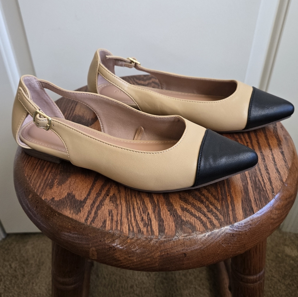 Old Navy • Women's Black Cap Pointed Flats